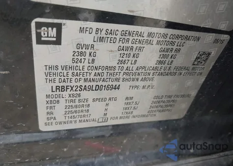 2020 Buick Envision Awd Essence из США, поврежденный, VIN LRBFX2SA9LD016944